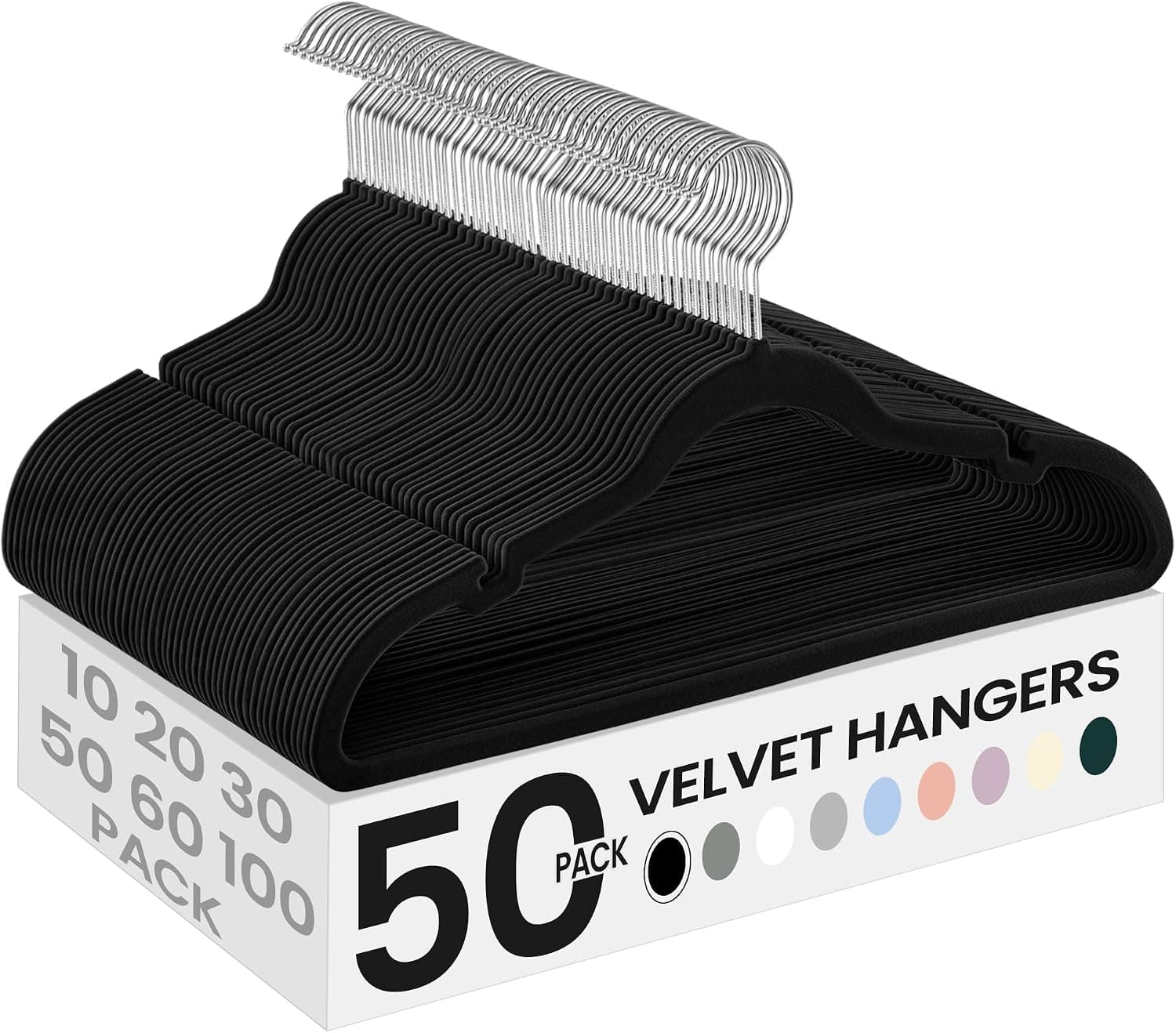 SONGMICS Velvet Hangers, 50-pack